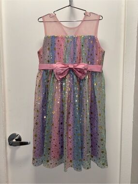 SHEIN Girls Rainbow Star Dress Size 11Y